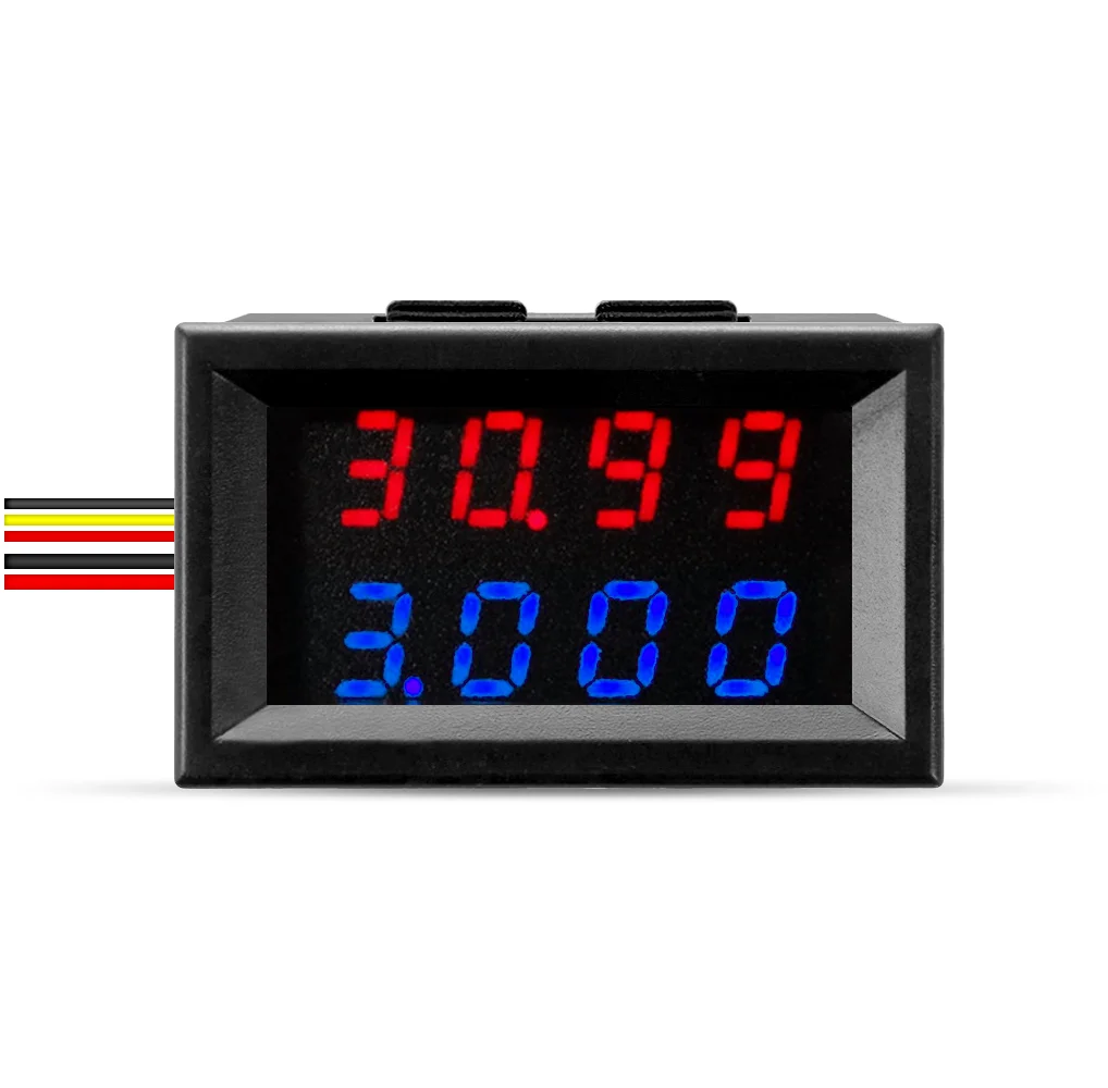 Simple Version 4 Bit DC 0-33V/3A Dual LED Display 0.28 Digital Ammeter Voltmeter Voltage Current Meter