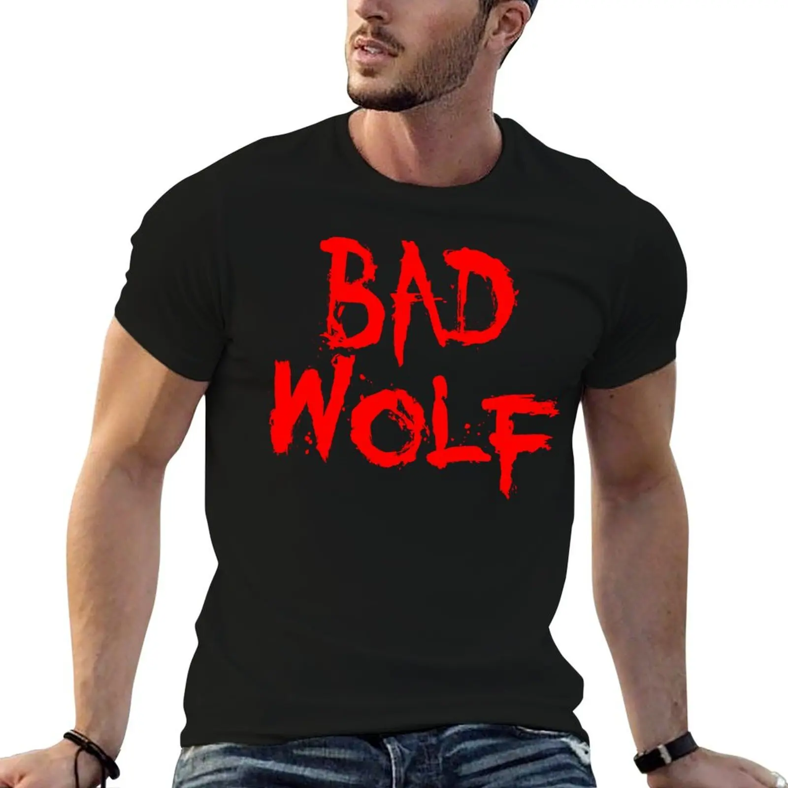 

Badwolf T-Shirt anime blanks boys animal print oversized mens t shirts top quality