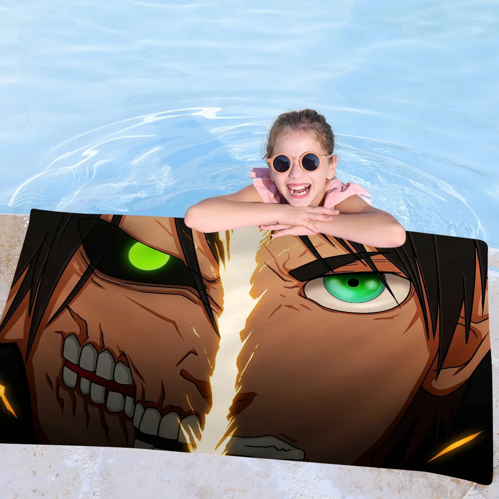 Shingeki No Kyojin Beach Towels Shower Towel Sauna Travel Spa Microfiber Quick Dry Gym Accessories Cute Room Decor