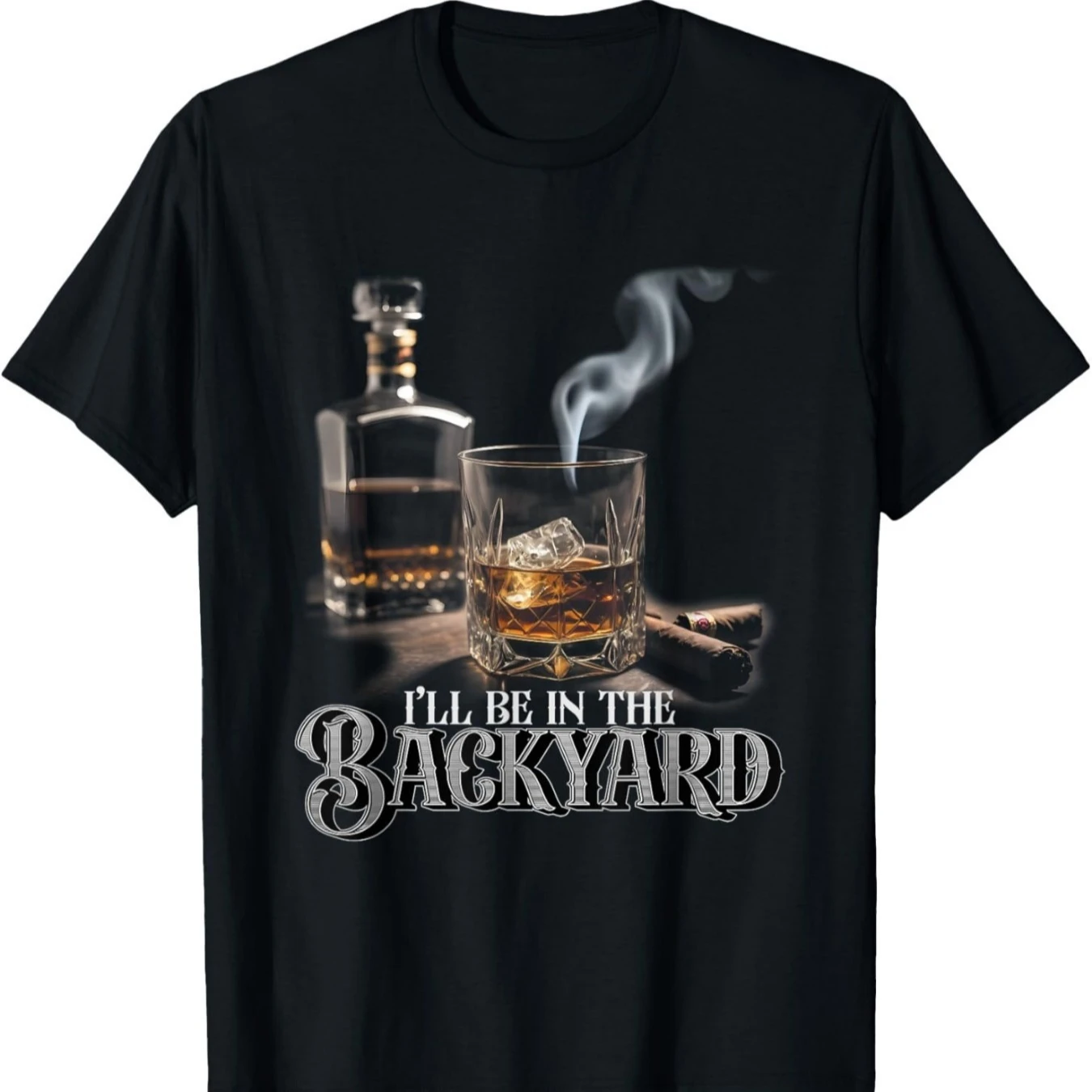 

I'll Be in The Backyard Funny Father's Day Saying Dad T-Shirt 100% Cotton O-Neck Short Sleeve Summer Casual Mens T-shirt