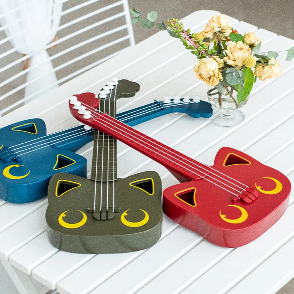 Simulation Ukulele Childrens Toys Cartoon Guitar Kids Musical Instrument Plaything