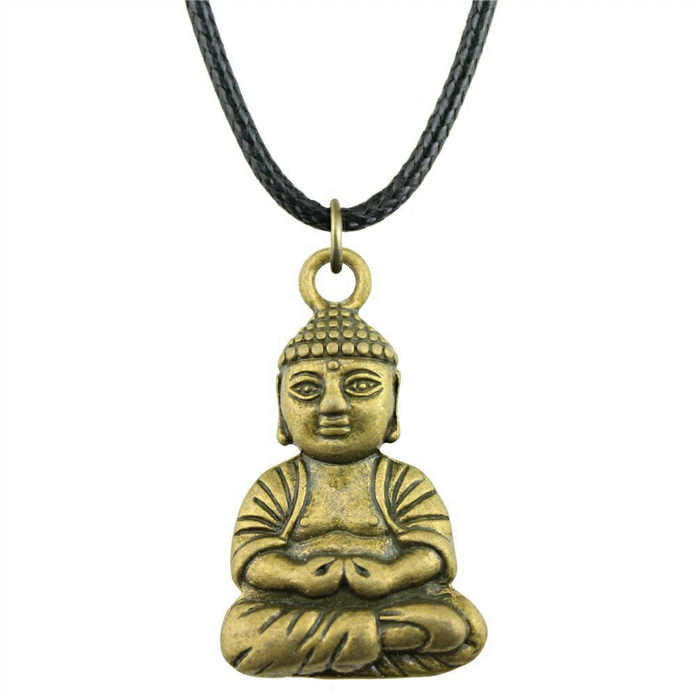 Pendants And Necklaces Father'S Day Necklace Leather Chain 45Cm Chain Necklace Women Buddhism