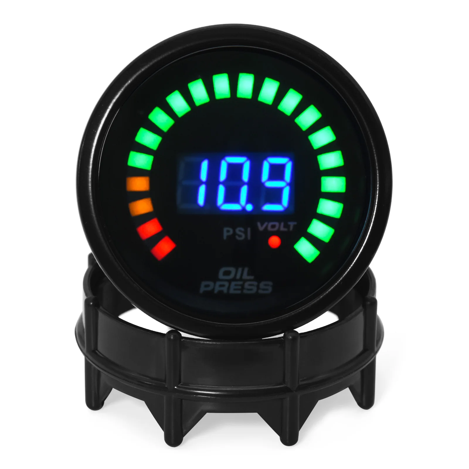 12V 52MM Oil Pressure Gauge with Press Sensor 1/8NPT Smoke Lens 0~120PSI Racing Meter Indicator for Petrol Car 12V