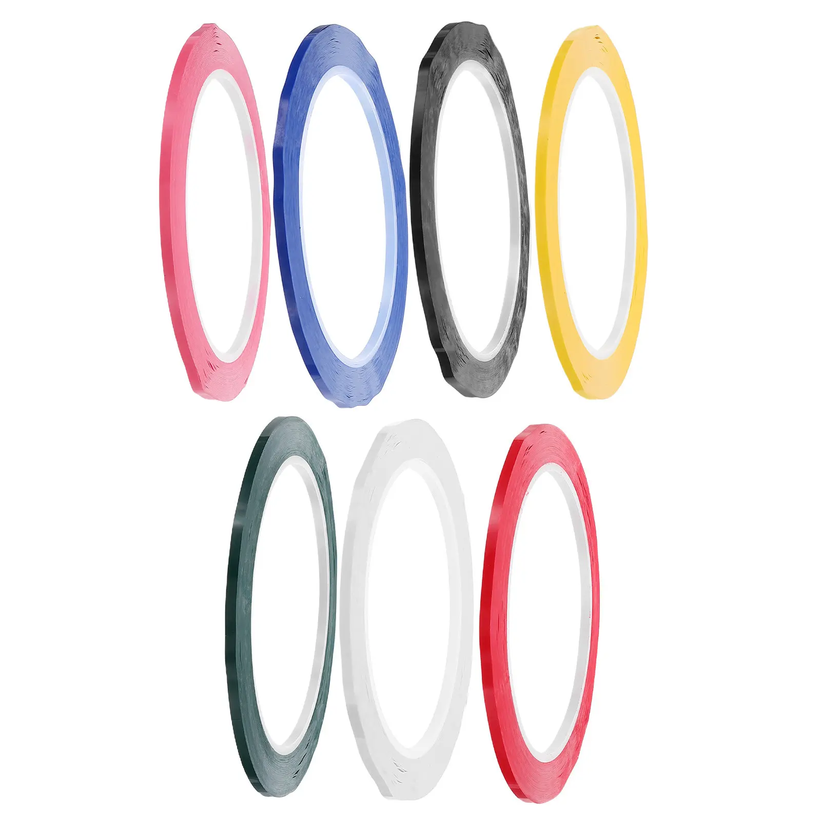7 Rolls High Temperature Masking Tape Colored Multi-Use Heat Resistant Tape for Crafts Classroom Whiteboard Labeling Office