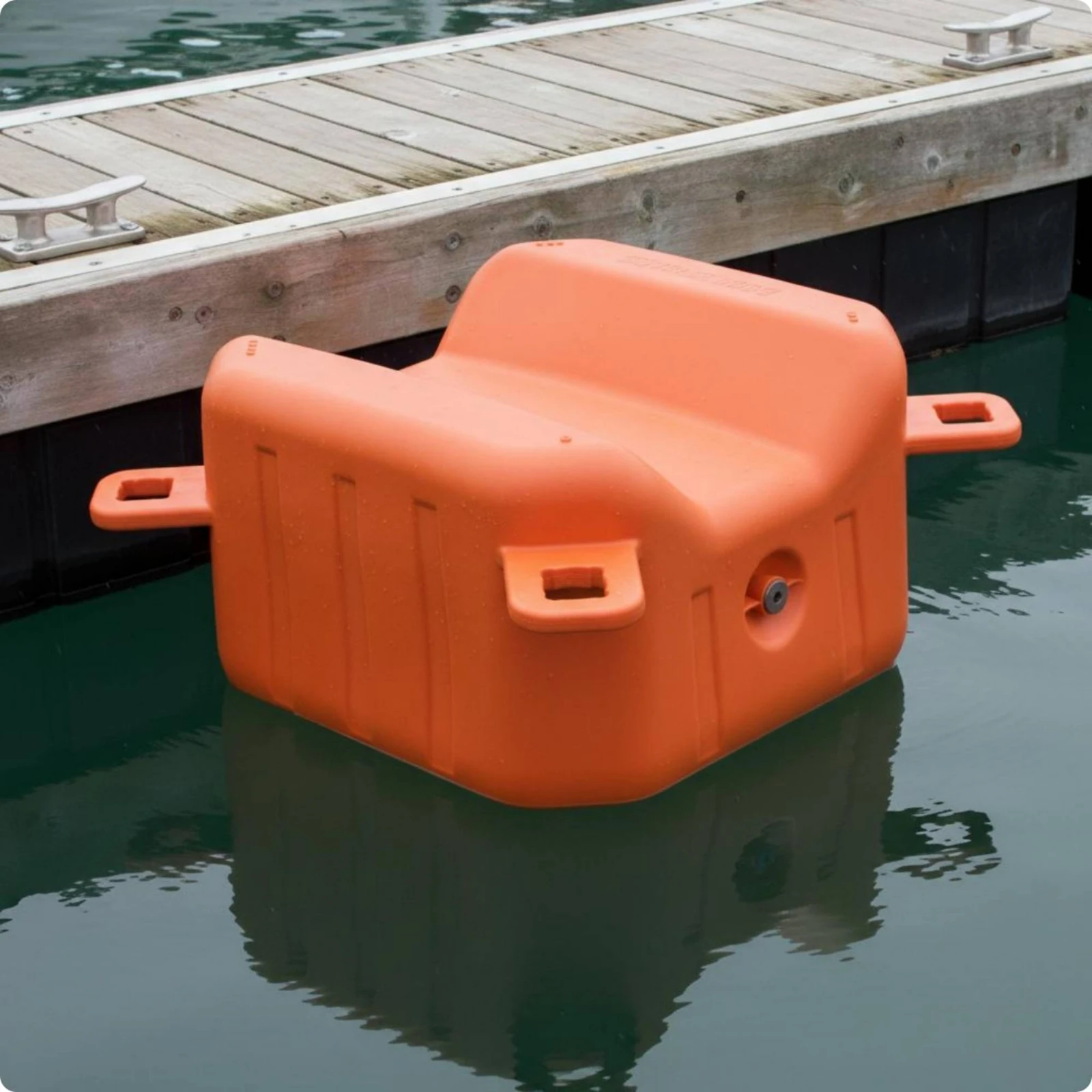 Buoy-Shaped Platform Molded Pontoon Platform Floating Pontoon Rigid Watercraft Gear Orange