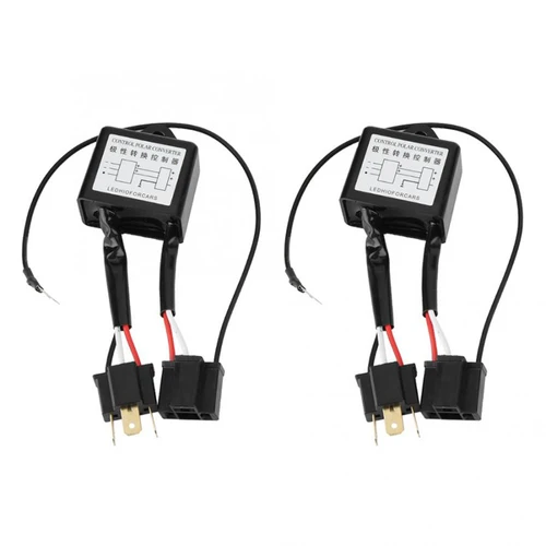 Imagen 1 del producto 1 par de faros LED para coche, convertidor de polaridad invertida, inversor Polar, adaptador de arnés de interruptor positivo y negativo para lámpara de xenón H4