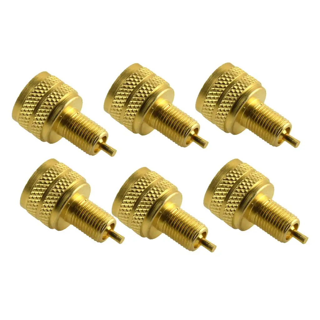 Brass External Golden Tire Bore Valve Stem Adapter Reducer 22mm - 6 Sets/lot