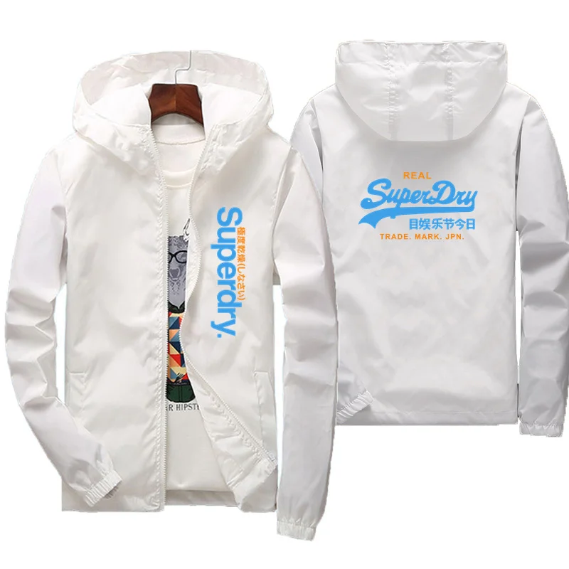 Chaqueta de pesca Superdry Ultimate Dry para hombreabrigocapuchacreamereraprueba de vientoprimaveraotoñ