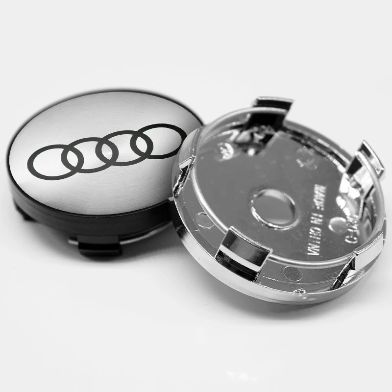 Do Audi S line RS Quattro A3 A4 A6 A5 Q5 A1 Q7 Q3 Q2 4Pcs 56+60mm Nakładki na kołpaki kół samochodowych Auto Osłona felgi Akcesoria