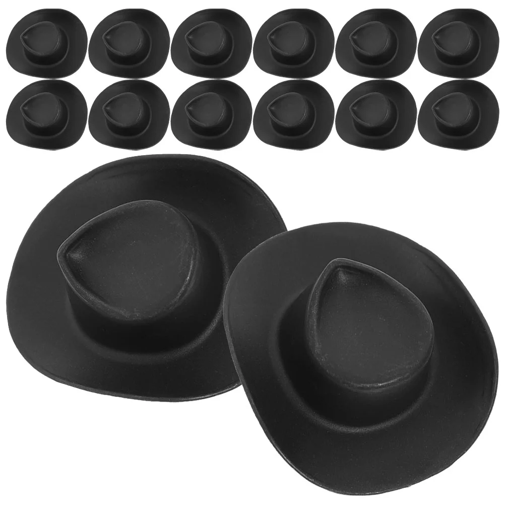 20 pezzi mini cappello da cowboy cappelli fai da te in miniatura piccolo giocattolo decorazioni per feste piccolo plastica per bambole