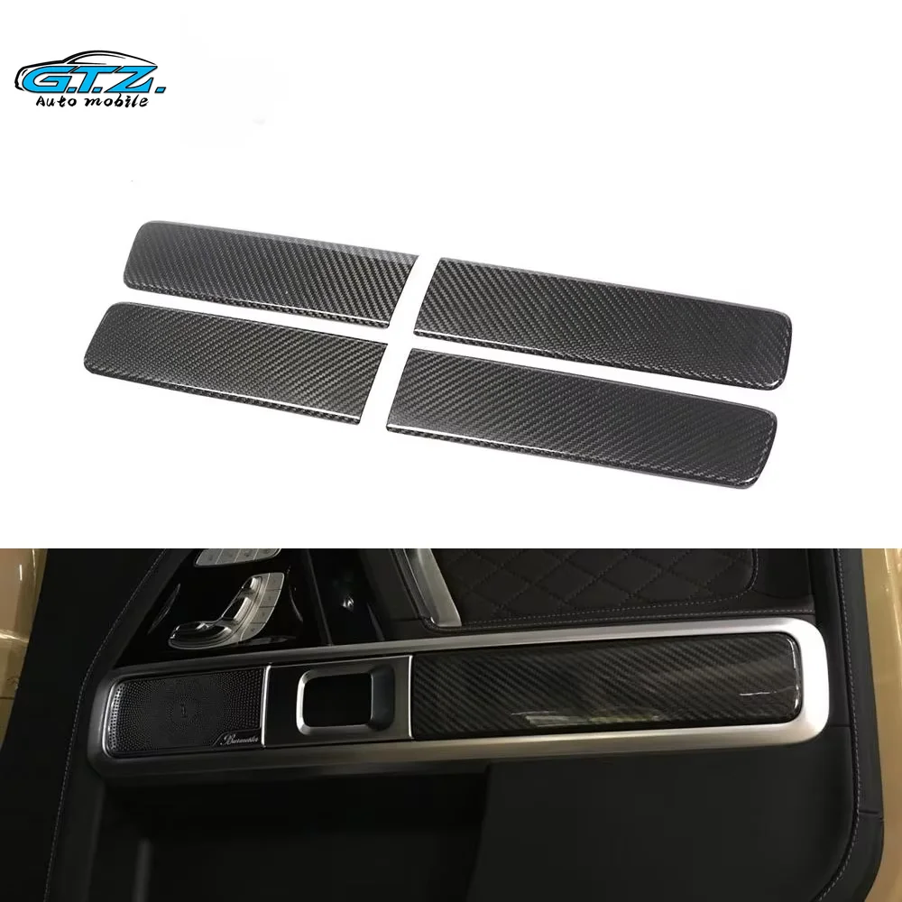 4pcs/set G-Class Carbon Fiber Door Interior trims Cover for Mercedes-Benz G500 G550 G63 AMG 2019