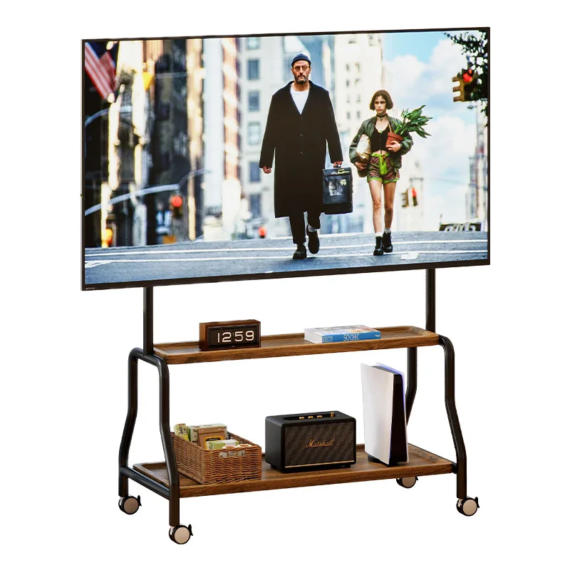 TV removable bracket floor-to-ceiling telescopic pulley cart Nordic style TV cabinet universal art hanger