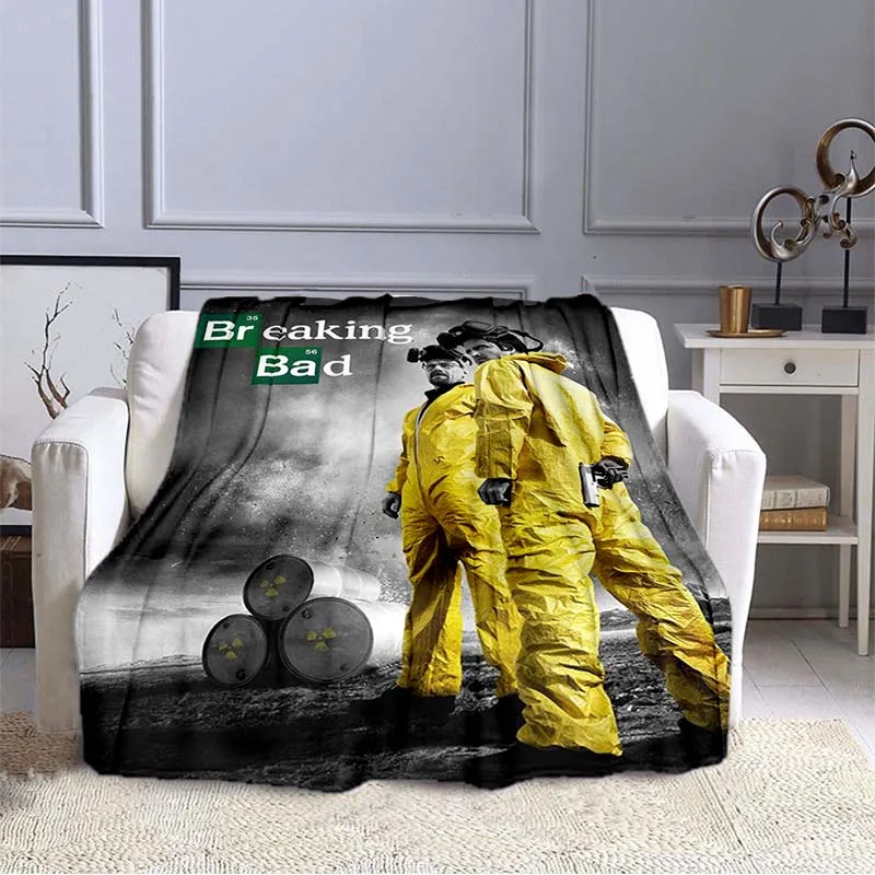 Breaking Bad American Crime TV Series Blanket Sofa Cover Soft Hairy Blanket Flannel Fluffy Comfortable Home Travel Throw Blanket