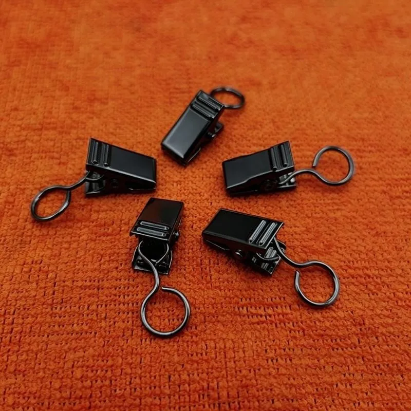 40 pcs Closed Curtain Hooks, Firm Non-Slip Hold, Home Decoration Living Room Curtains, Silver Closed Loop Design