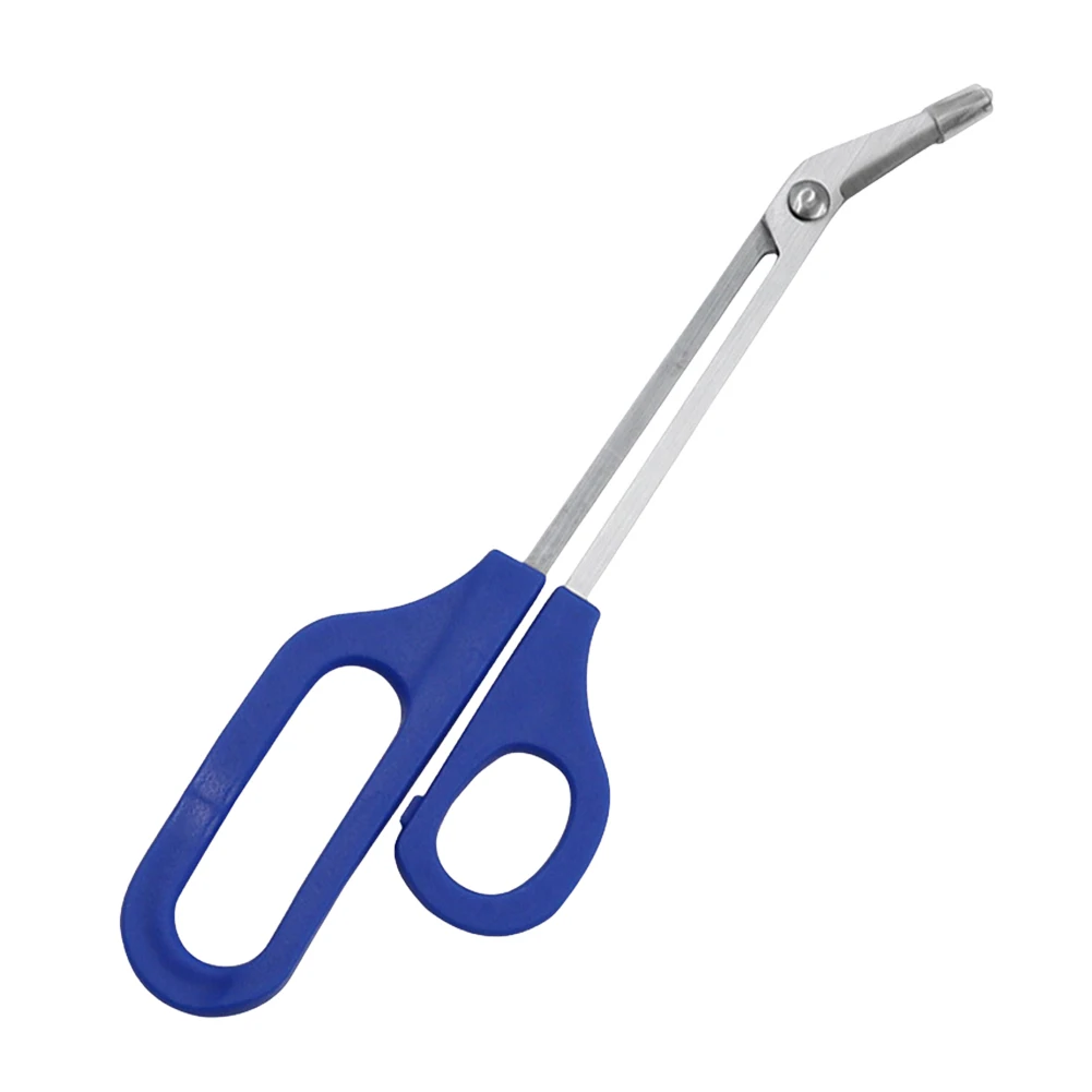 Forbici per unghie dei piedi con manico lungo, comoda impugnatura, forbici per cuticole, lame angolate, strumento per la cura delle unghie in acciaio inossidabile per uomini e donne