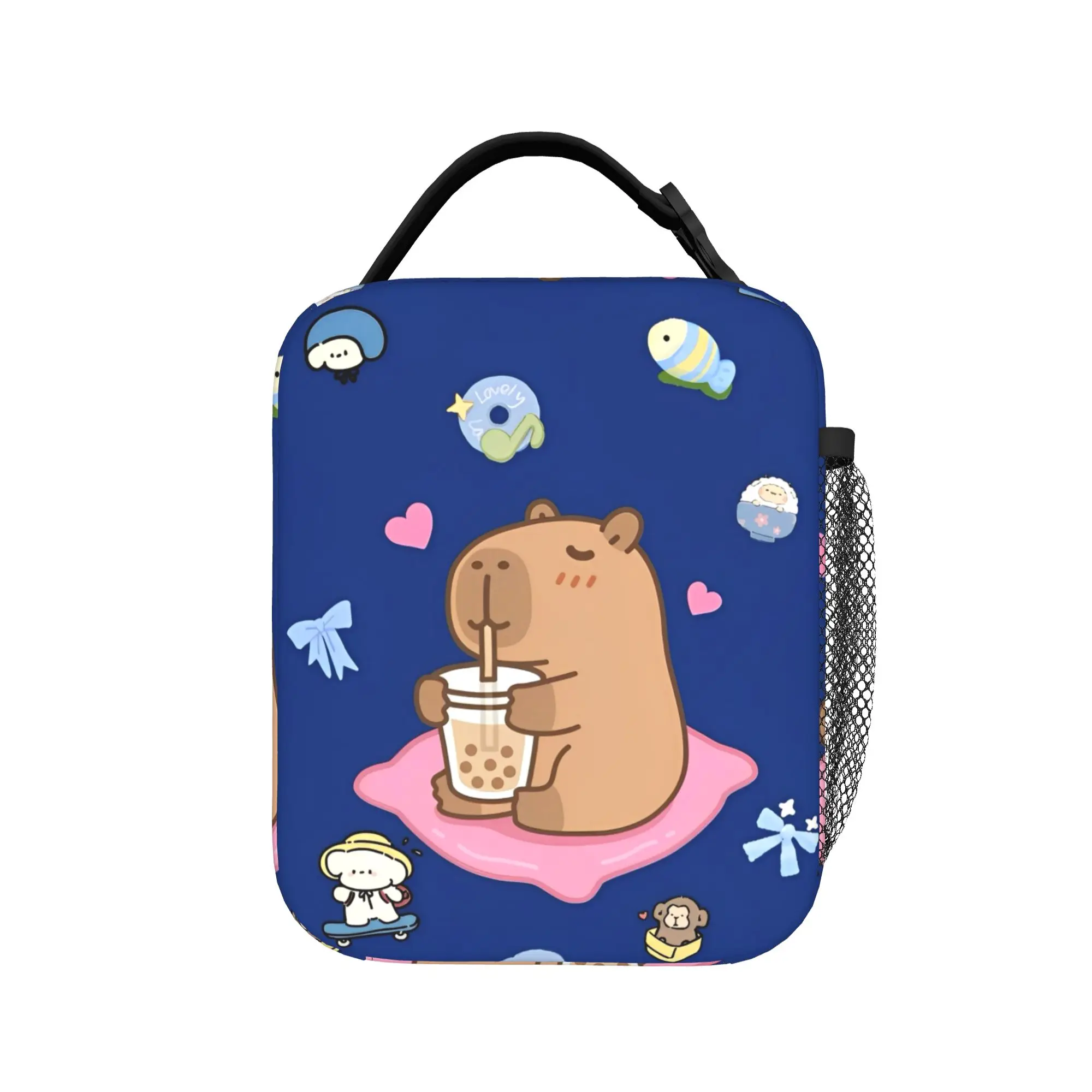 Cute Capybara Capibara Animal Thermal Insulated Lunch Bags for Work  Portable Bento Box Cooler Thermal Lunch Boxes