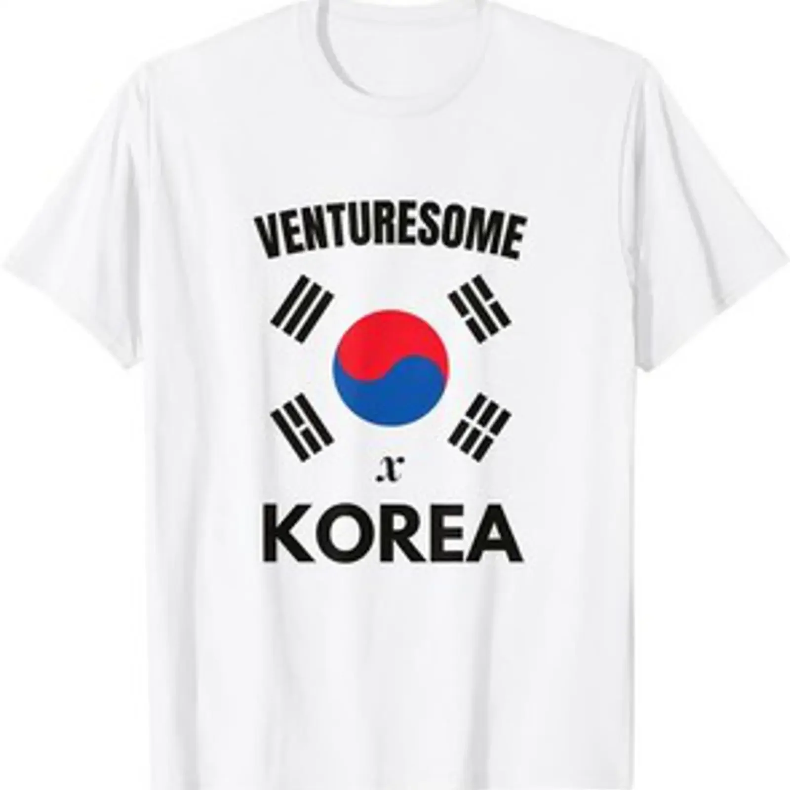 Camiseta de moda casual vintage con gráfico de la bandera coreana de Corea del Sur, ideal para viajes, aventuras y turismo en Asia.