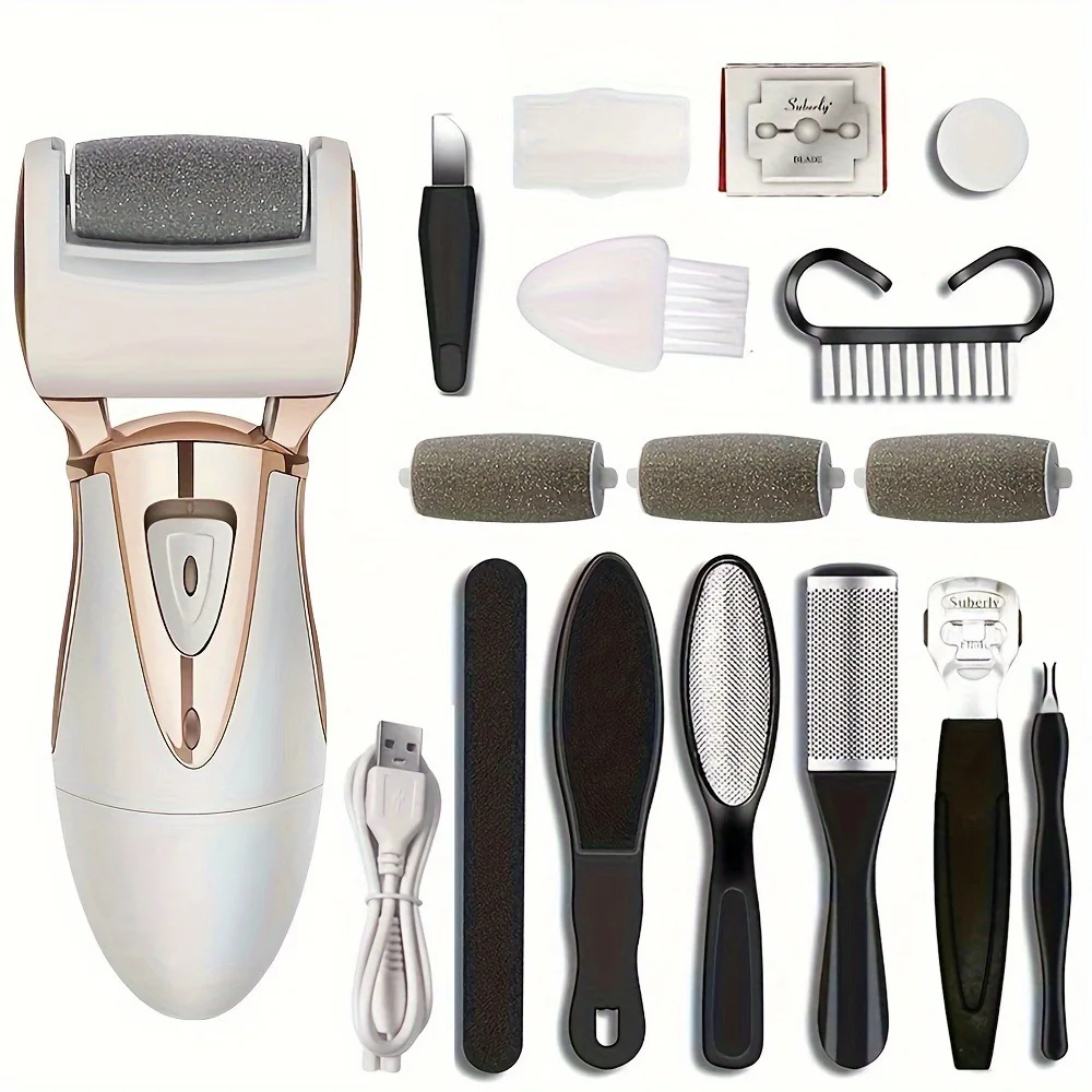 

10-Piece USB Powered Electric Foot Grinder and Grinding Head Accessory Foot Care Tool