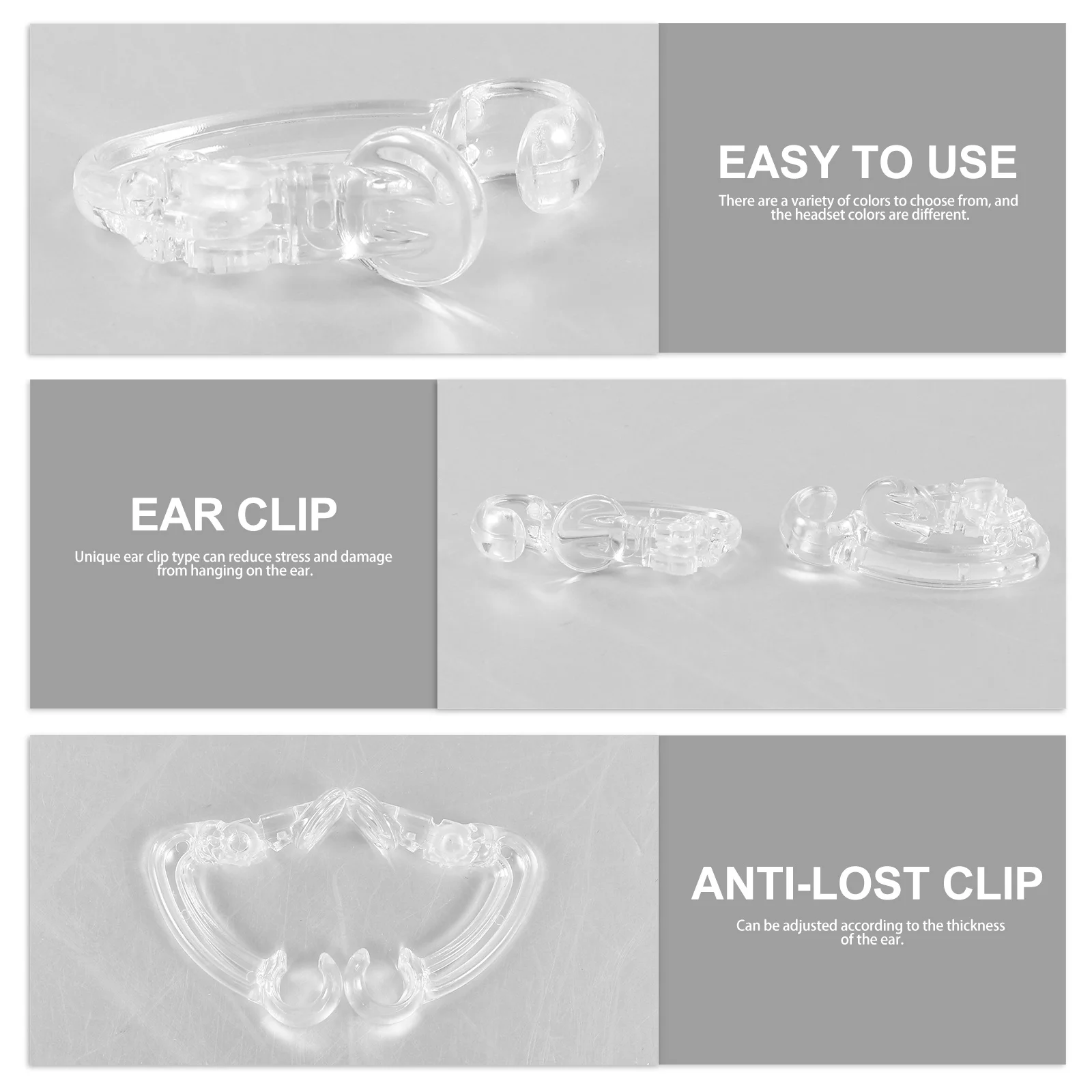 

2Pcs Anti-Lost Earphone Hooks Adjustable Clip for Wireless Earbuds 1 2 Outdoor Sports Anti-Slip Earbud Clips