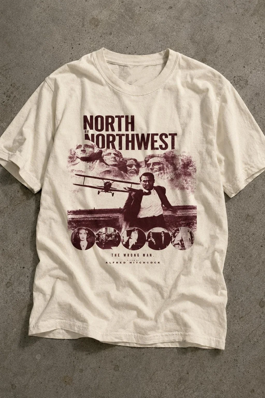 North By Northwest 1959 Alfred Hitchcock Movie Graphic T-Shirt Cotton Men Women Streetwear Tee
