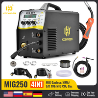HZXVOGEN MIG 250A 4 in 1 Semi-automatic Welding Machine MMA Lift TIG Gas Gasless Flux MIG 2T/4T Inverter Welder Auto Feed Wires