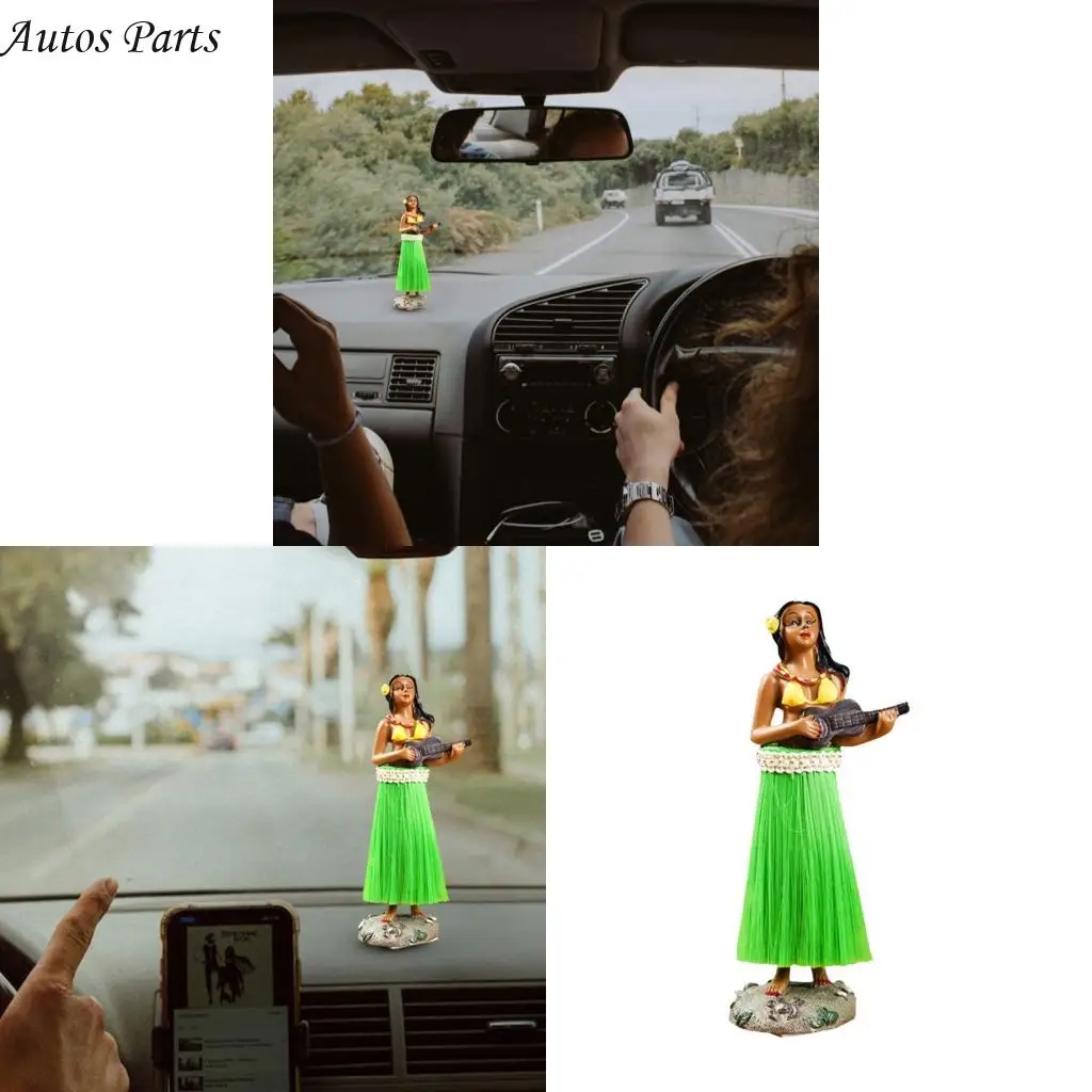 

57BA Handcrafted African Dance Girl Figurine Vibrant Resin Car Accessory Perfect For Dashboard Shelf Display