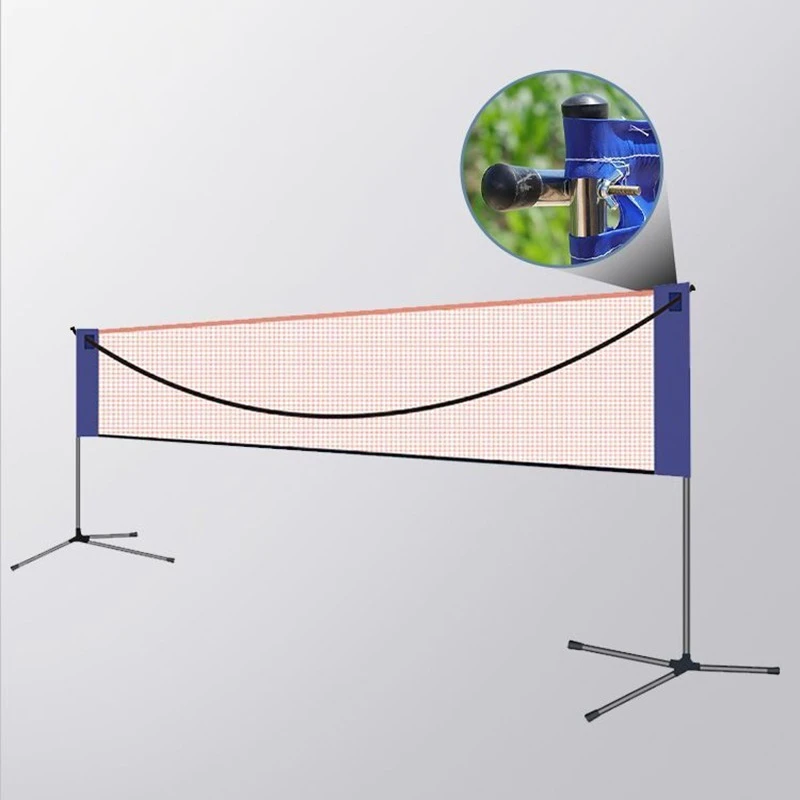 Badminton net rack portable indoor and outdoor folding mobile badminton rack outdoor shuttlecock net simple standard net