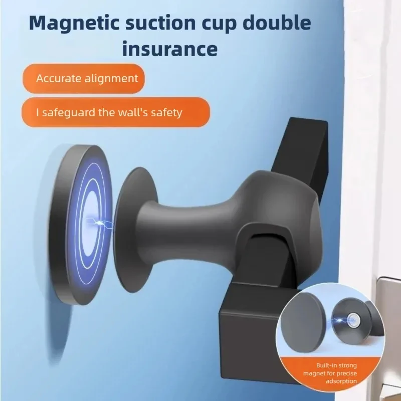 No-Drill Silicone Magnetic Door Stopper, Hotel Household Strong Mute Anti-collision Door Touch, Wall Protection Door Stall