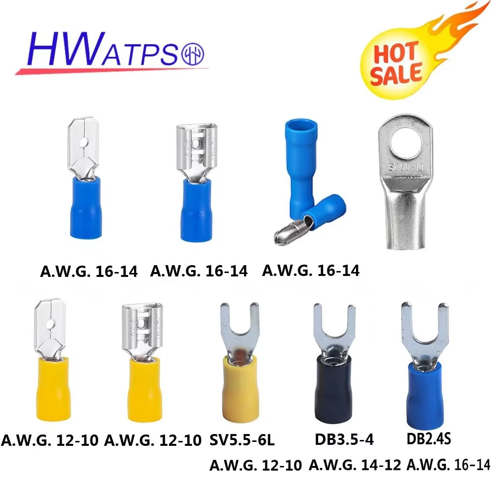 

1/100 шт./компл. SC SV, различные лопаточные клеммы, изолированный разъем, электрический провод, обжимное кольцо, набор вилок, кольцевые наконечники, рулонный комплект