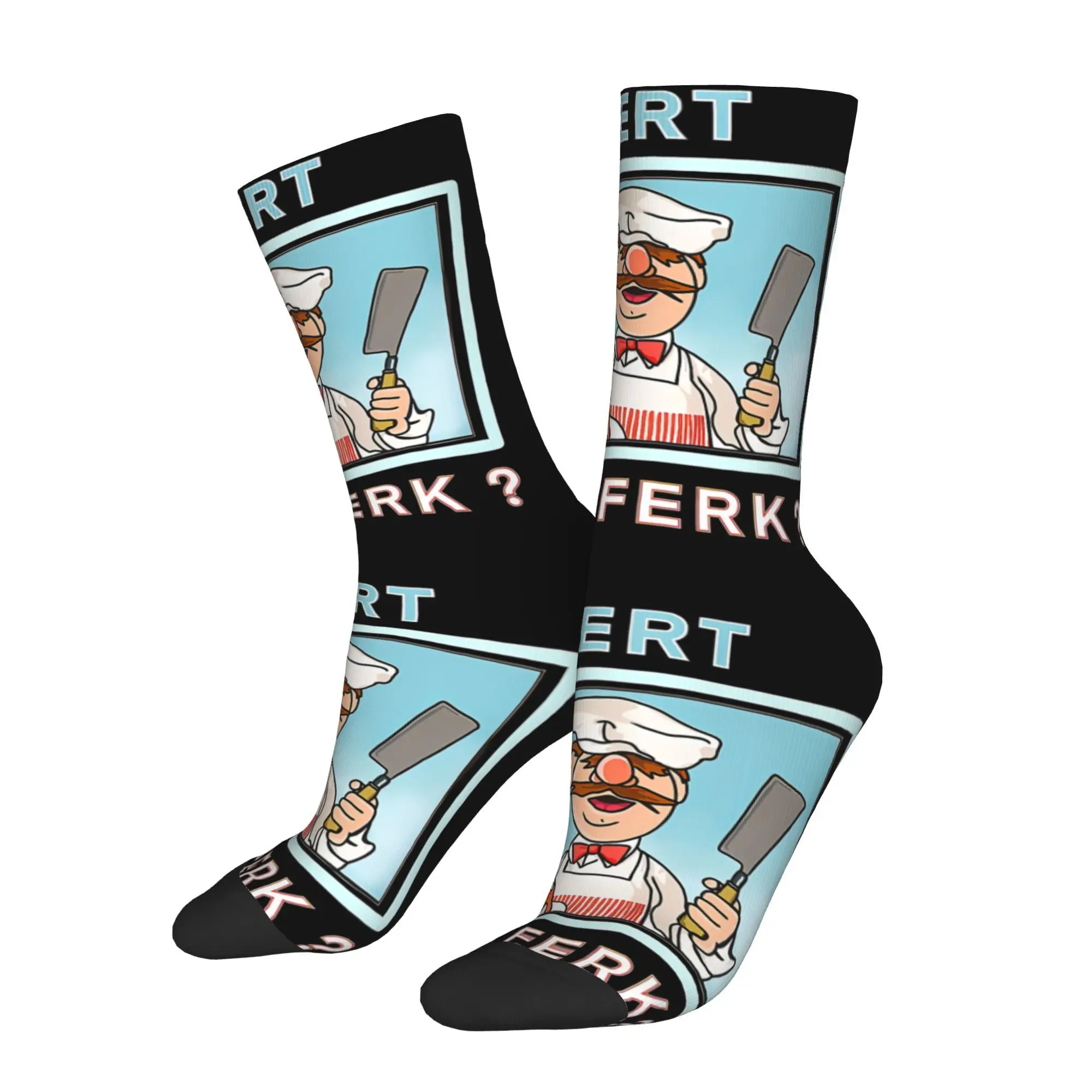 

Vintage Vert Der Ferk Chef Men's Socks Unisex Harajuku Funny Crew Sock Gift