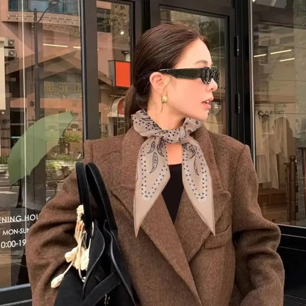 

Уличный дышащий шарф на шею, шаль, ленты для волос с узором пейсли, повязки на голову, бандана, треугольный платок, кешью, сделай сам, мягкий шелковый шарф с гайками