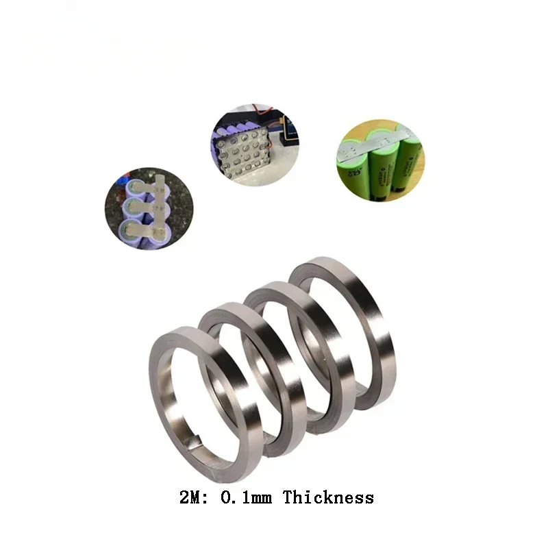 

2M 0.1x4/5/6/7/8/10mm Nickel Plated Steel Battery Nickel Strip for 18650/21700 Li-ion Batteries Nickel Welding