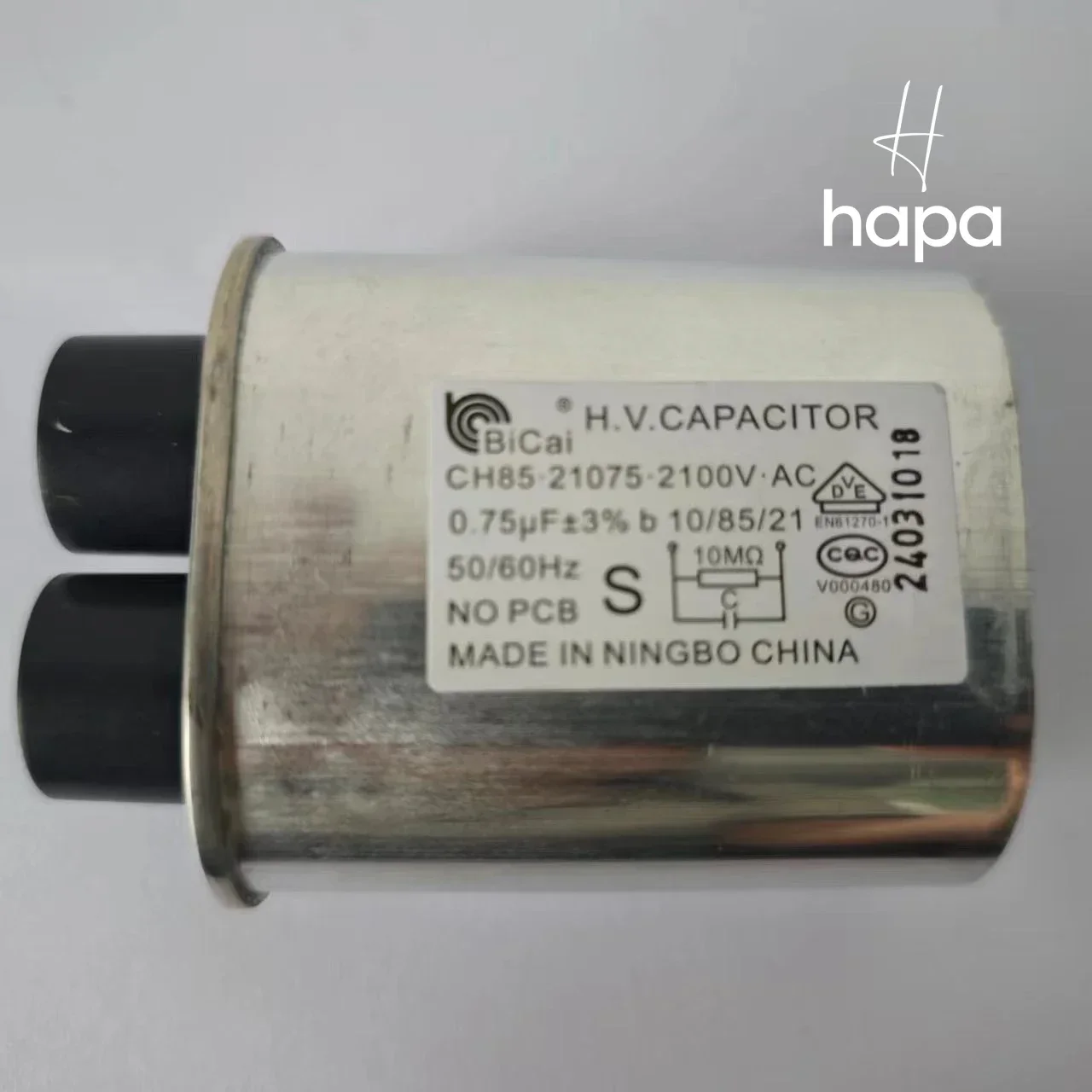 2100V.AC 0.75uF 50/60Hz CH85.21075 High Voltage HV CAPACITOR   Microwave Oven Replacement Parts