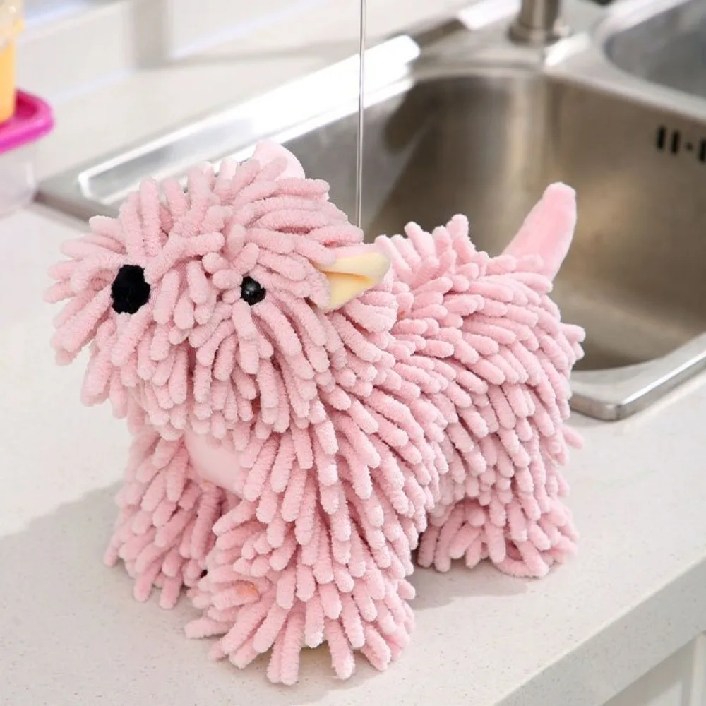 

Cartoon Chenille Hand-Wiping Doll Multifunctional Super Absorbent Plush Toy Thickened Animal Shape Kitchen Hand Towel Bathroom