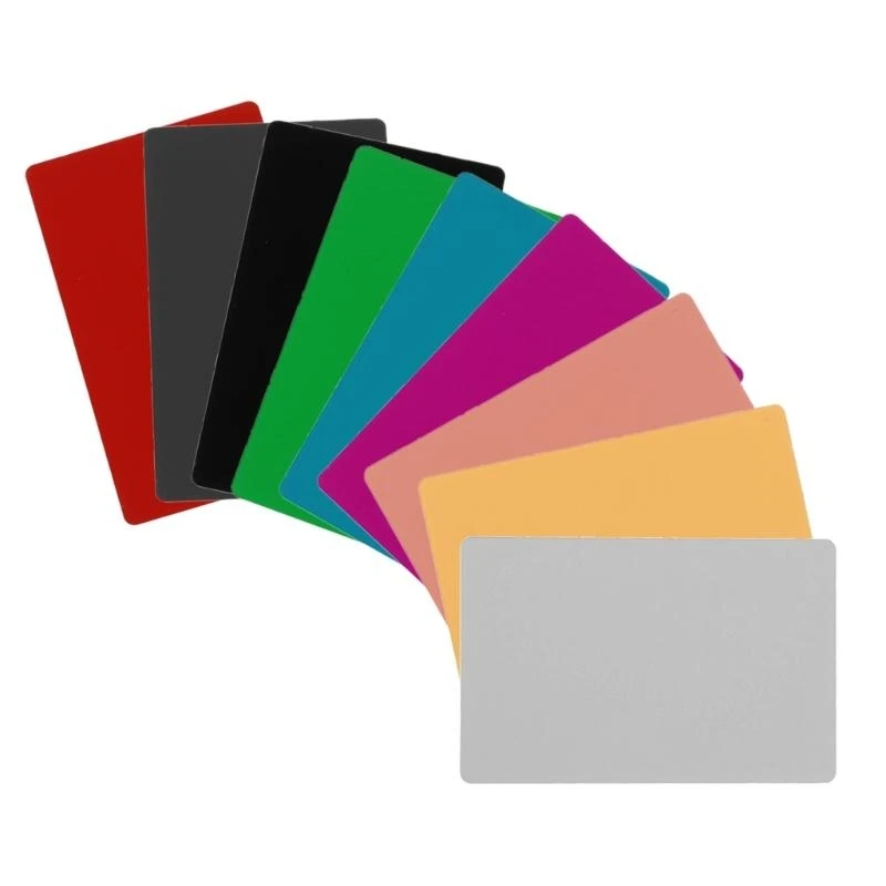 Tarjeta de nombre de Metal en blanco para sublimación, Kit de tarjetas de visita de impresión en blanco de Metal, gruesas, lisas, grabadas con láser, bricolaje, 50 Uds.