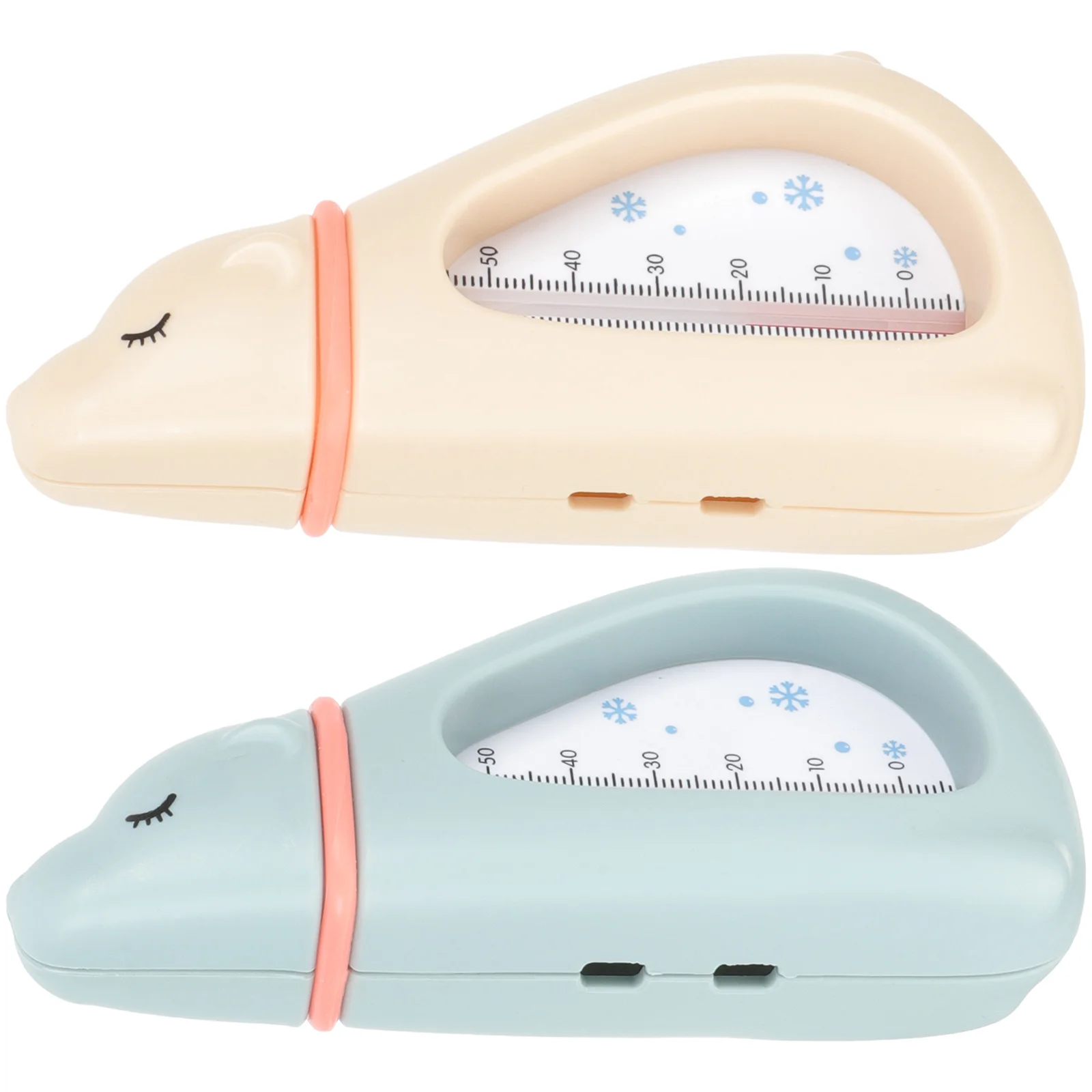 

2Pcs Baby Water Thermometers Cartoon Style Safe Round Shape Bath Temperature Measuring Tool for Infant Use Water Thermometer