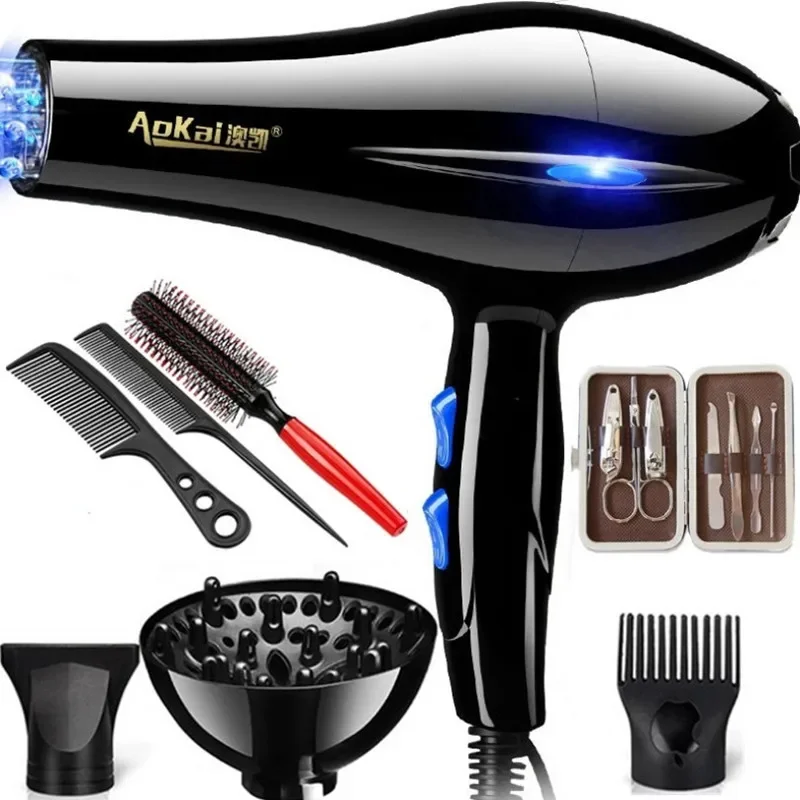 Brosse sèche-cheveux professionnelle, outils de salon, 2200W, 5 vitesses