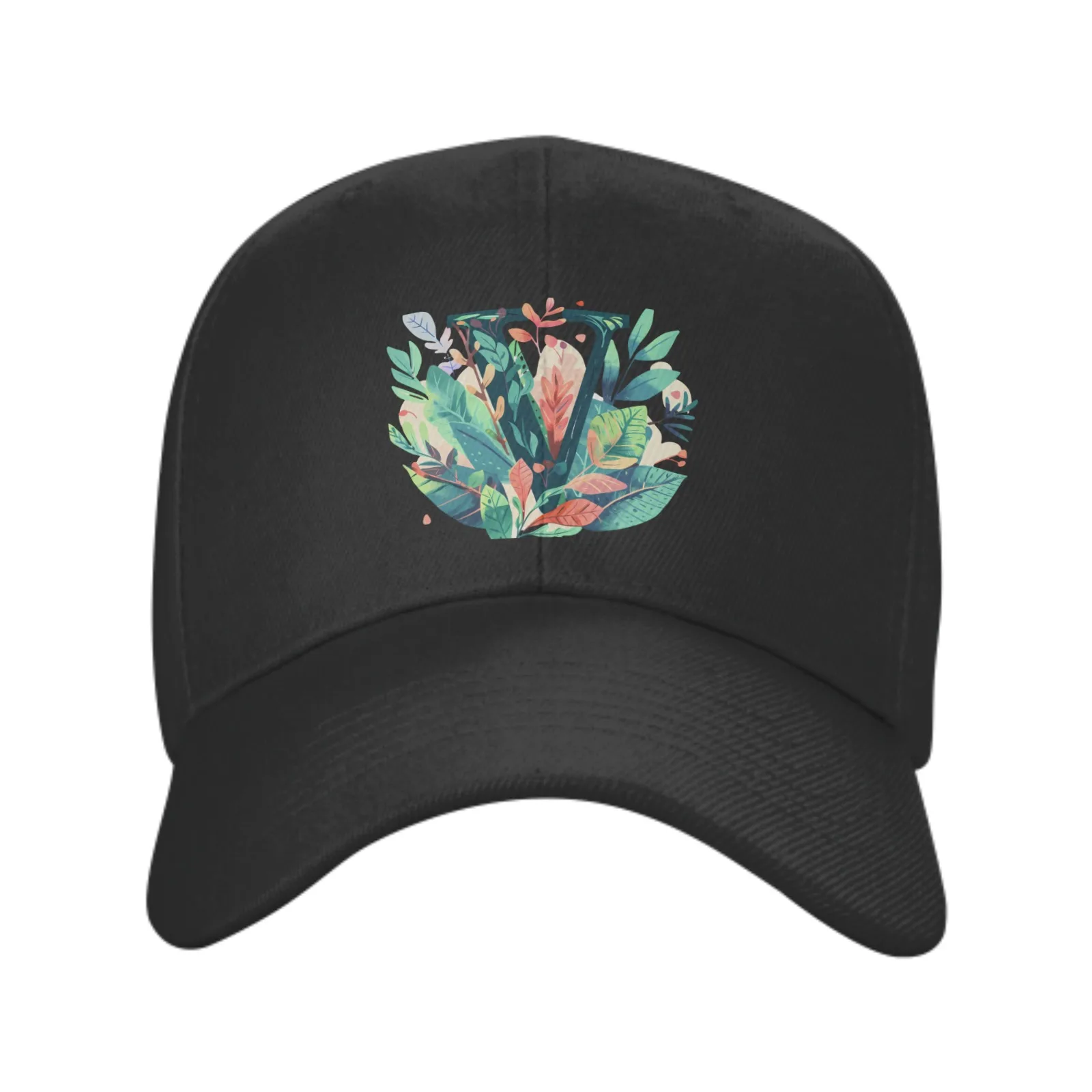 Plant Letter V Adult Baseball Cap Outdoor Sports Women's Basketball Hat Sunscreen Leisure Caps For Men