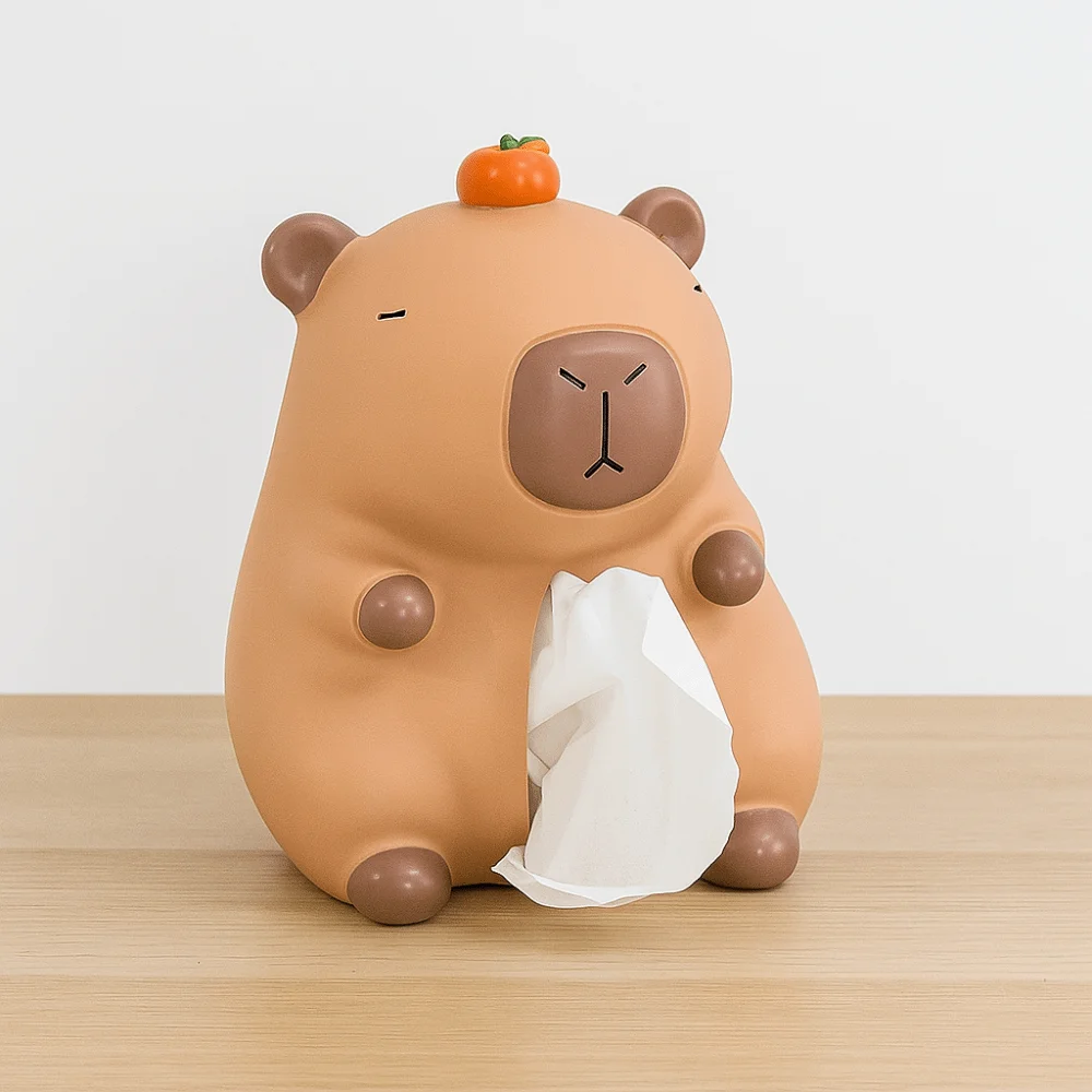 Figuur Model Capybara Tissue Box Pop Speelgoed Collectible Tissue Box Ornament Cartoon Anime Capybara Servethouder Kinderen/Kinderen