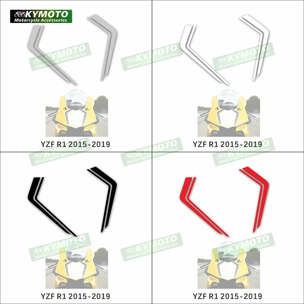 

Аксессуары для мотоциклов, наклейки YZF R1-15, передняя наклейка на обтекатель, украшение, подходит для YZF R1 2015 2016 2017 2018 2019