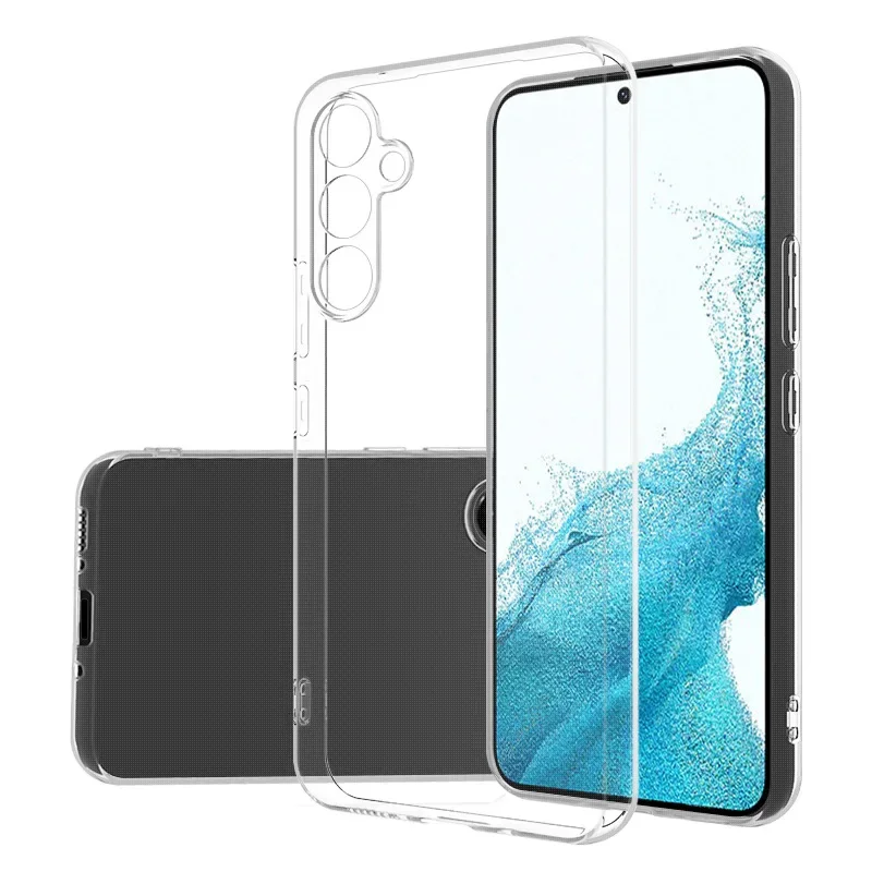 Simple Slim Soft TPU Clear Transparent Phone Case On For Samsung Galaxy A54 A24 A34 A14 5G 4G Cover Fundas