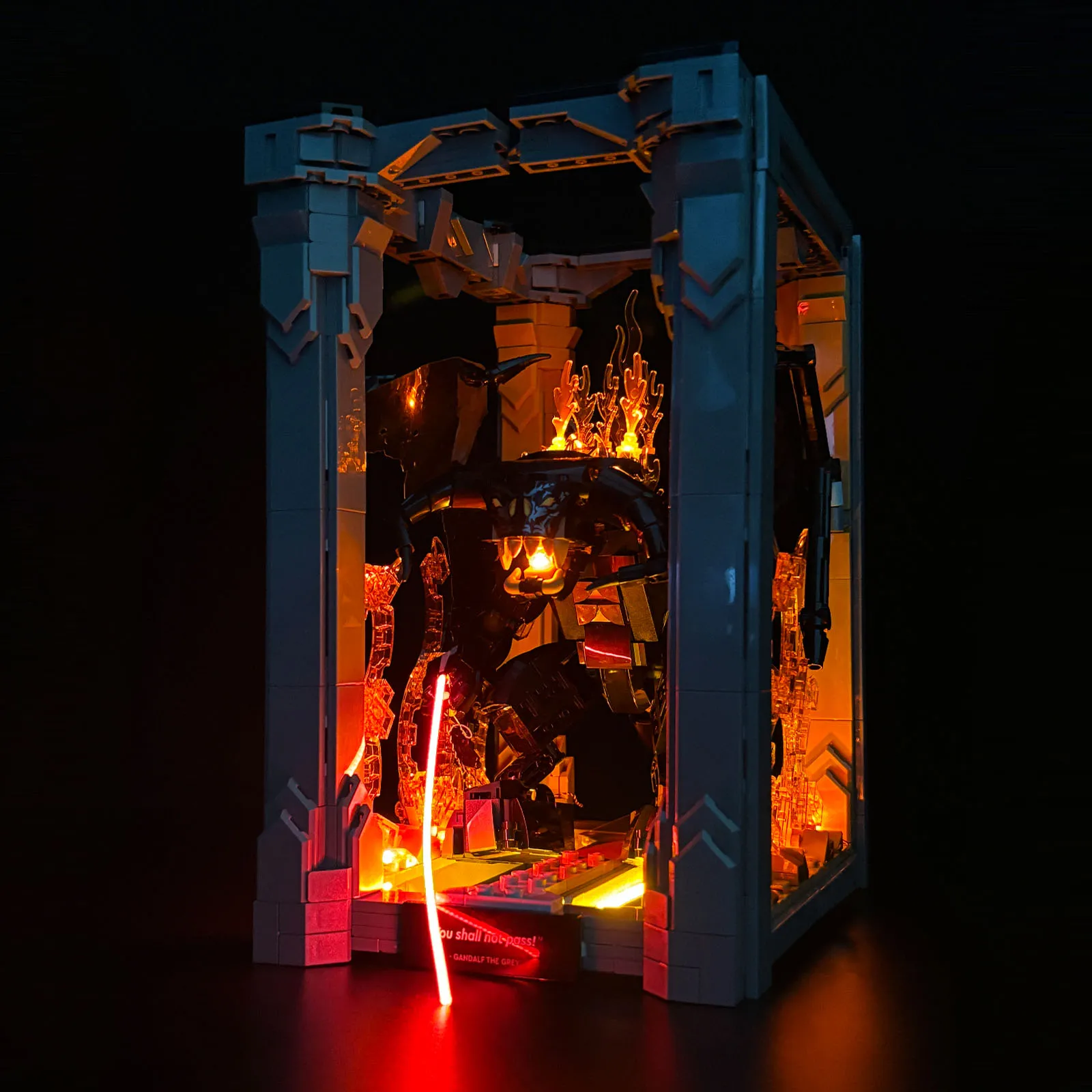 BRIXSPARK LED-Beleuchtungsset für LEGO 10367, DIY Upgrade Design Balrogs Book Nook, Lego-Bausteine-Set nicht im Lieferumfang enthalten