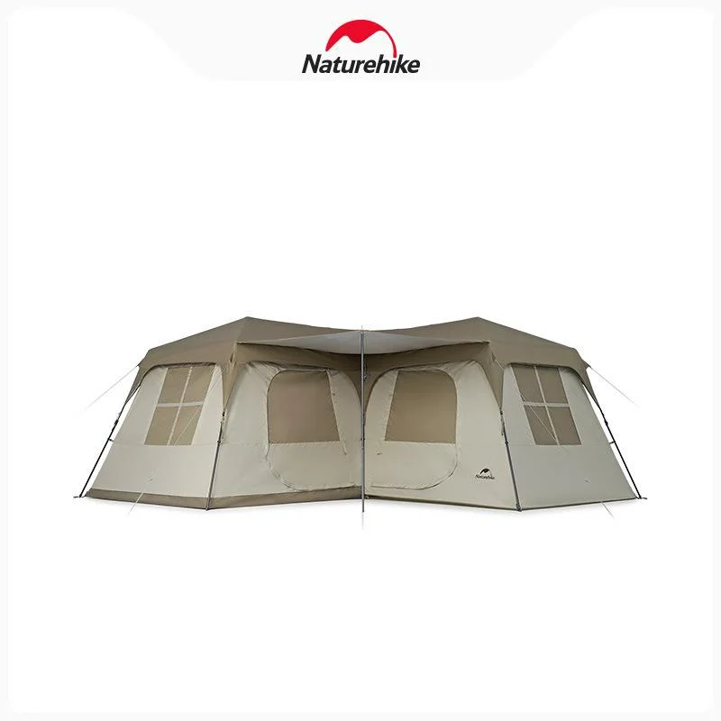 Naturehike Outdoor Village Suite Ridge Quick Opening Tent Outdoor Camping Large Space Three Bedroom Two Hall Tent