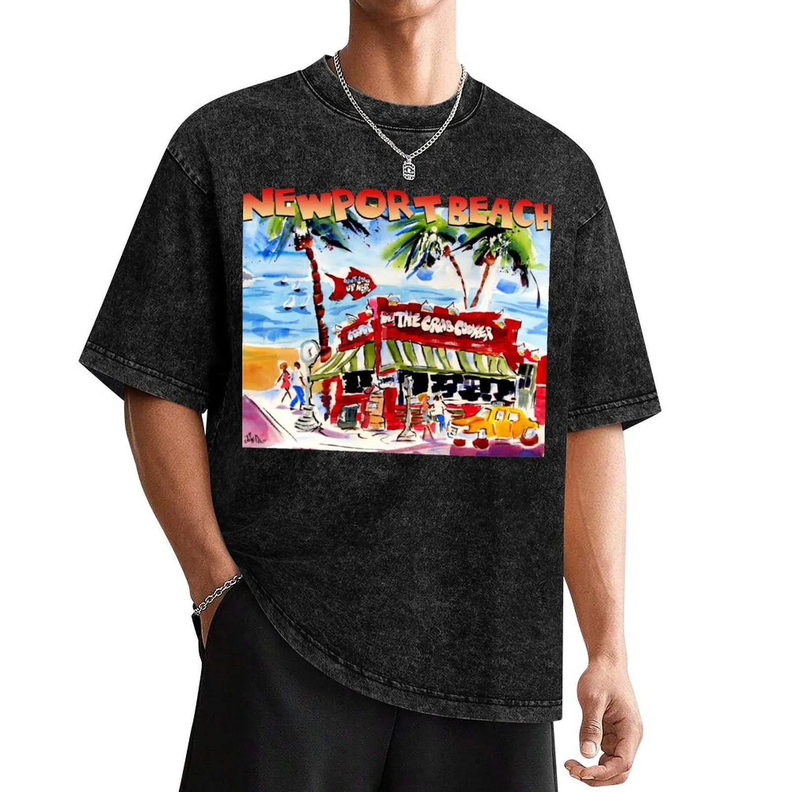 

Футболка Newport Crab Cooker, милая одежда с графикой, мужские футболки