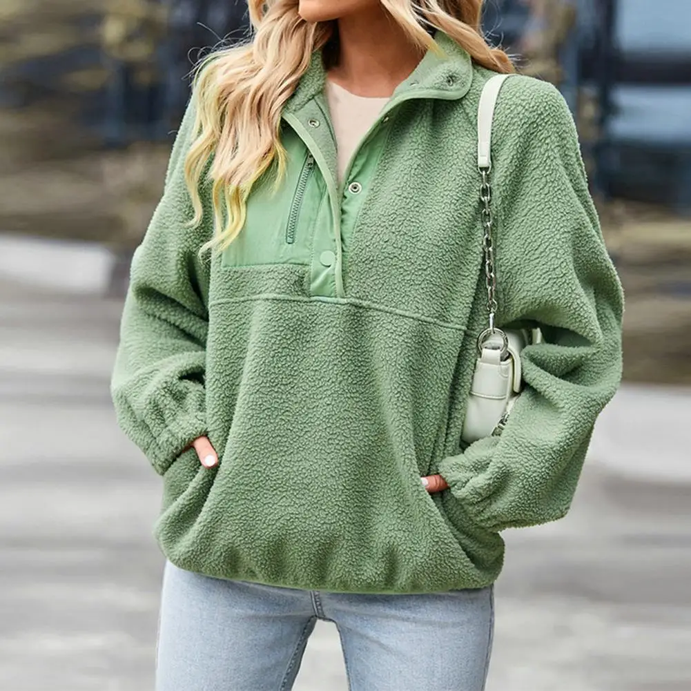 

2022 Women Sweatshirt Spring Sports Winter Blouse Solid ColorLapel Long Sleeve Loose Pullover Women's Casual Hoodies sudaderas