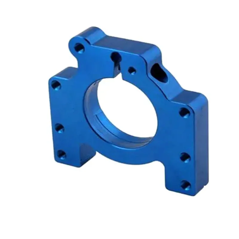 Productie van goede verschillende CNC-machines onderdelen Blauw geanodiseerde aluminiumlegering poreuze stuurarm