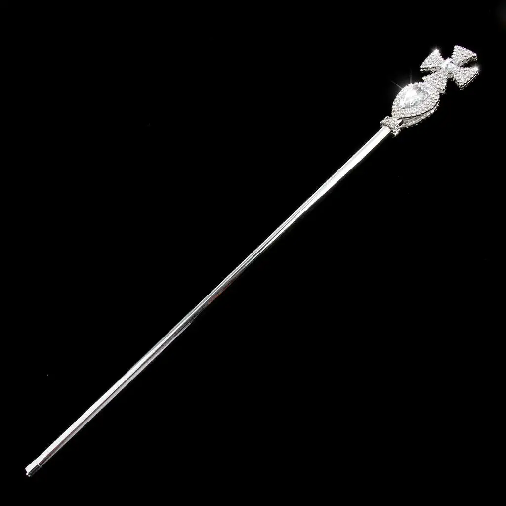 クリスタルの杖,妖精の王女の女王,派手なドレス,コスチュームアクセサリー,金,銀,50 cm