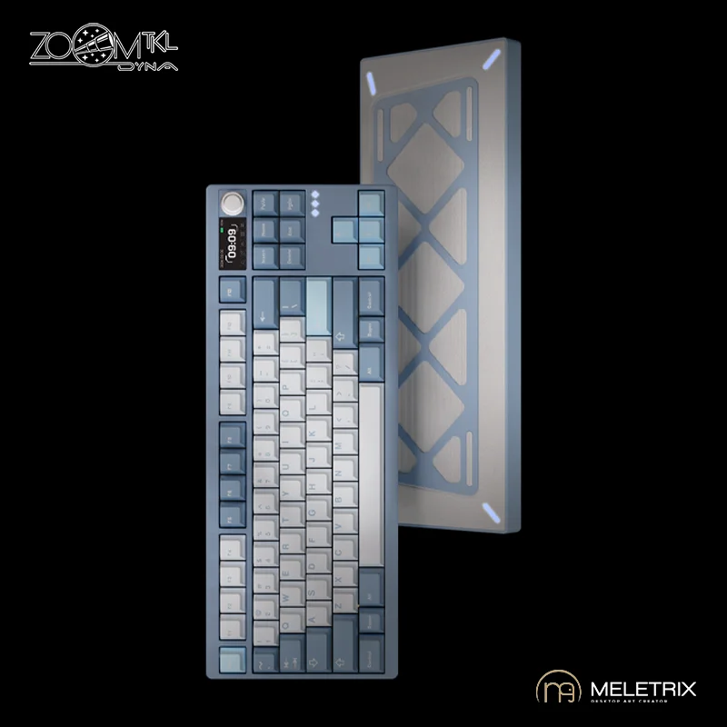 ZOOMTKL DYNA Tri-Mode Wireless Mechanical Gaming Keyboard Kit - Premium Custom Build Set with Aluminum Case Excludes Keycaps