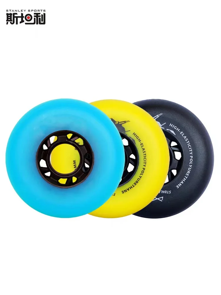 

PU Roller Skates Wheels, Flat Inline Skating Racing Shoes, Big Wheels, 85A High Rebound, 76mm, 80mm