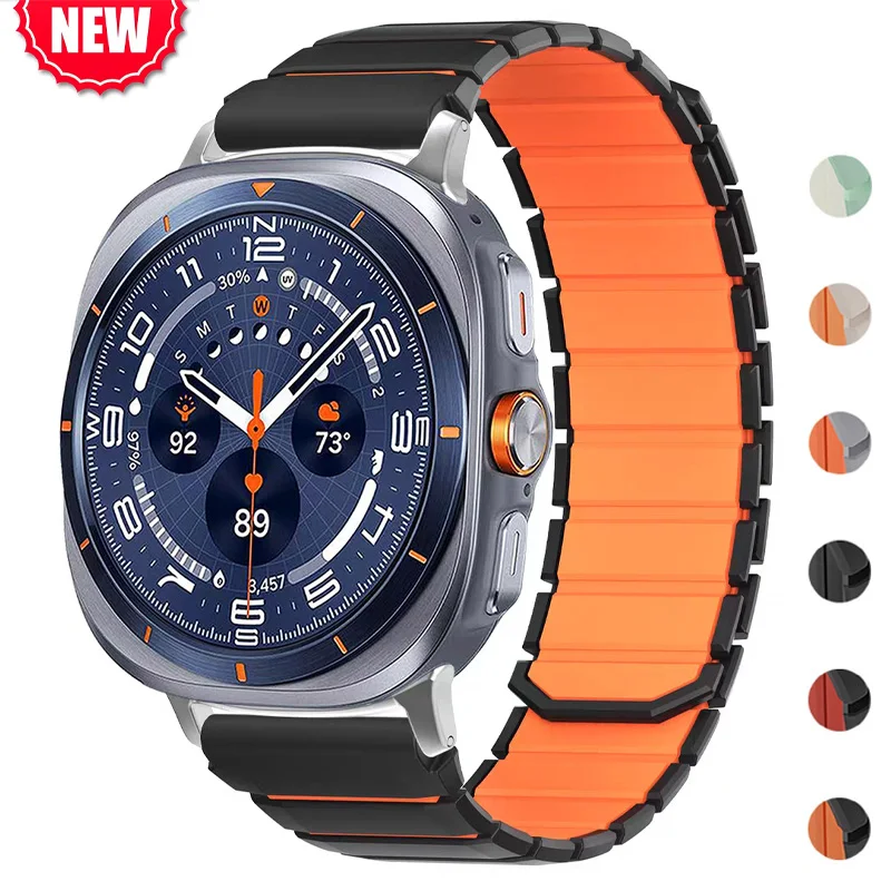 Silicone Magnetic Band for Samsung Galaxy Watch Watch Ultra 2026 47mm Bracelets for Galaxy 8 9 40mm 44mm/8 9 Classic 46mm Strap
